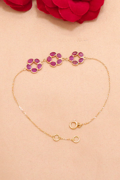 The Crimson Royale Ruby Gold Bracelet