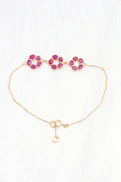 The Crimson Royale Ruby Gold Bracelet