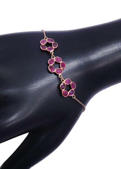 The Crimson Royale Ruby Gold Bracelet