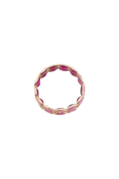 The Refined Ruby Crown Ring in 18KT Gold