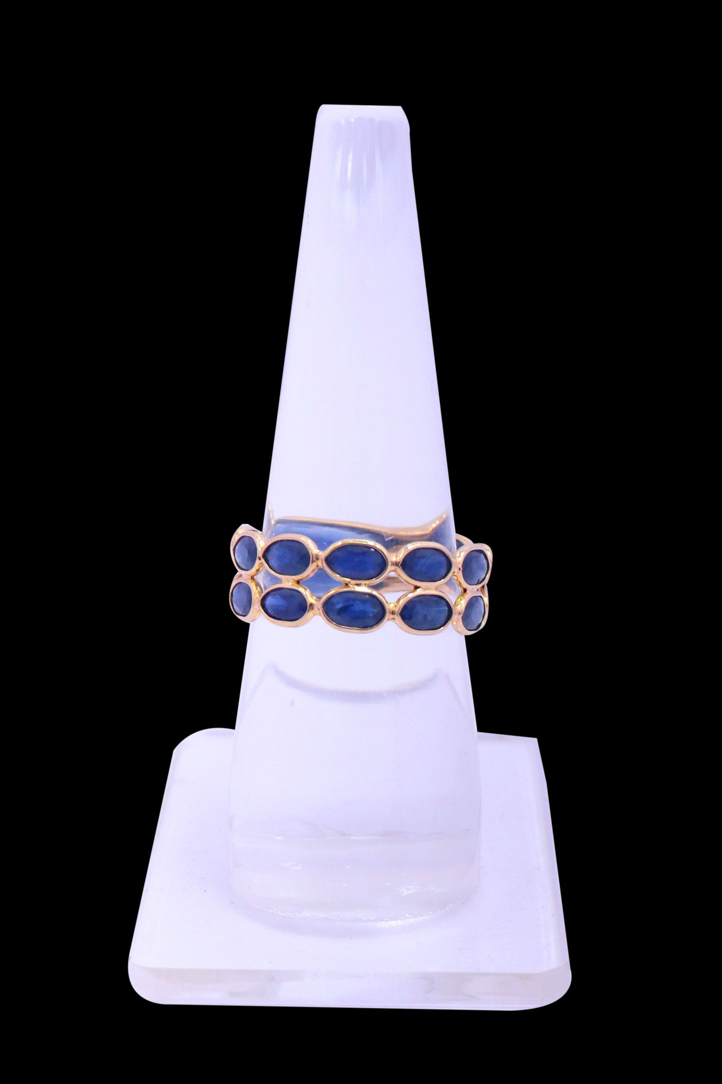 The Sovereign Blue Sapphire Statement Ring in 18KT Gold