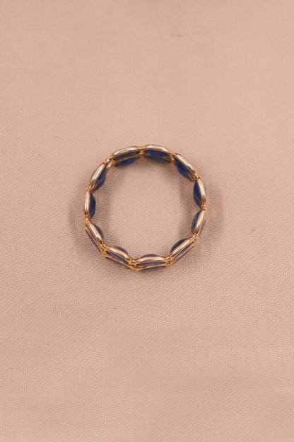 The Sovereign Blue Sapphire Statement Ring in 18KT Gold