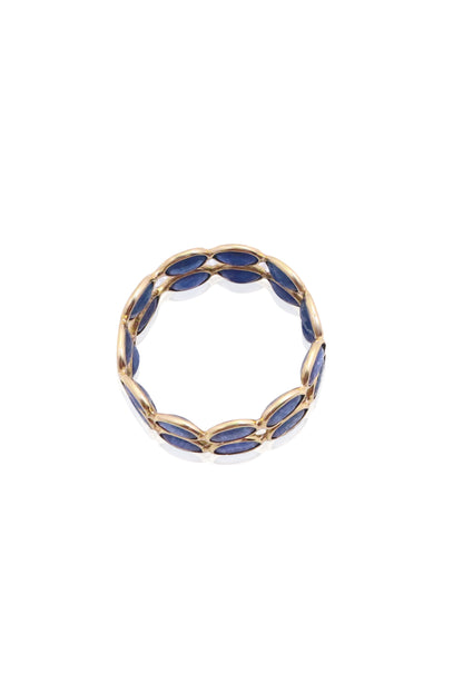 The Sovereign Blue Sapphire Statement Ring in 18KT Gold