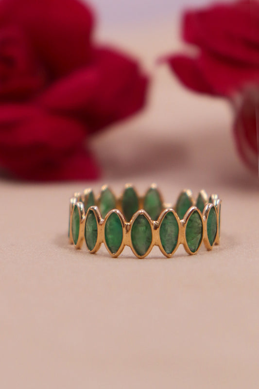 The Regal Emerald Fine Gold Ring