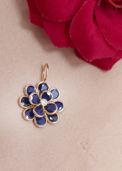 The Imperial Blue Sapphire & Diamond Pendant