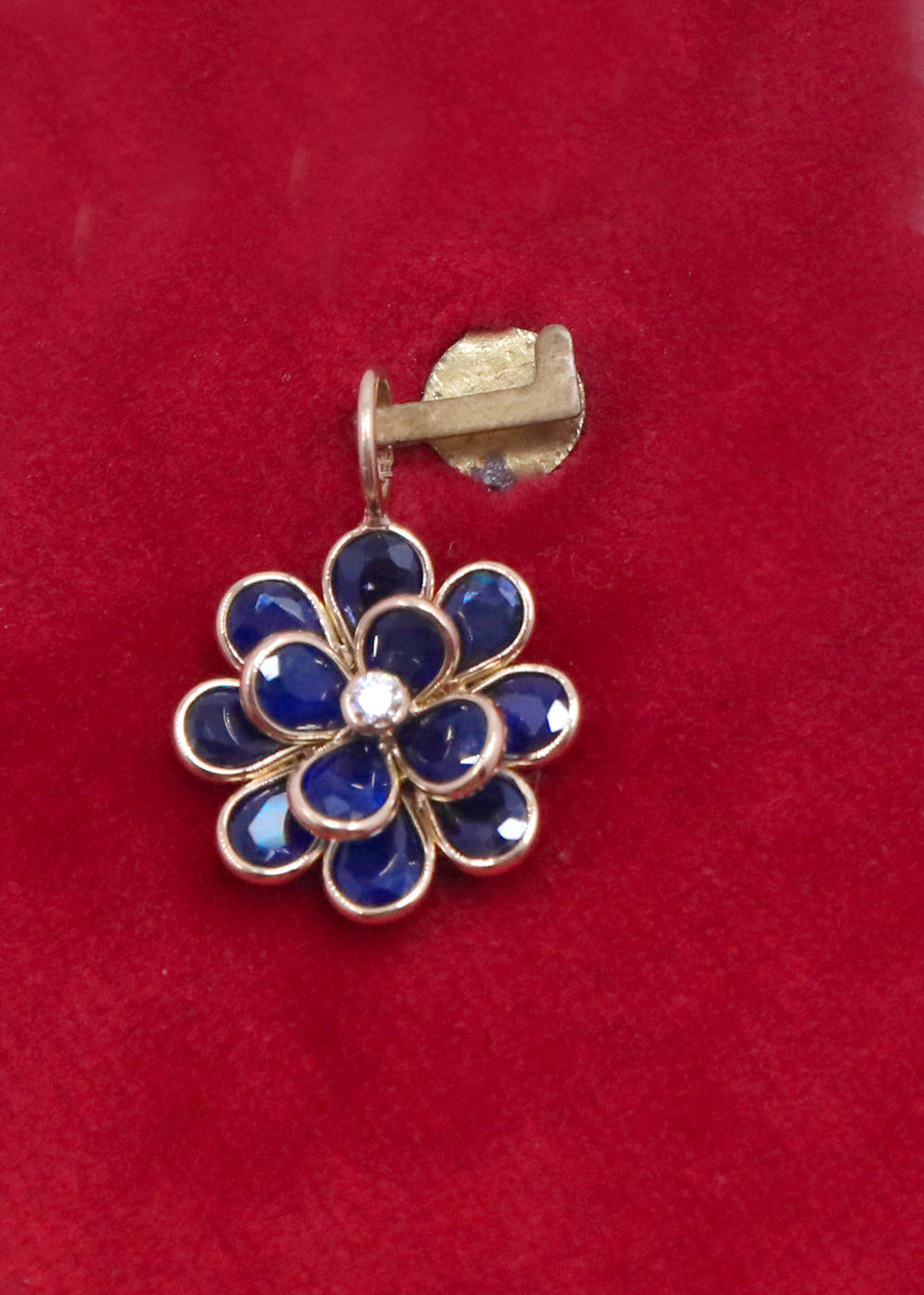 The Imperial Blue Sapphire & Diamond Pendant