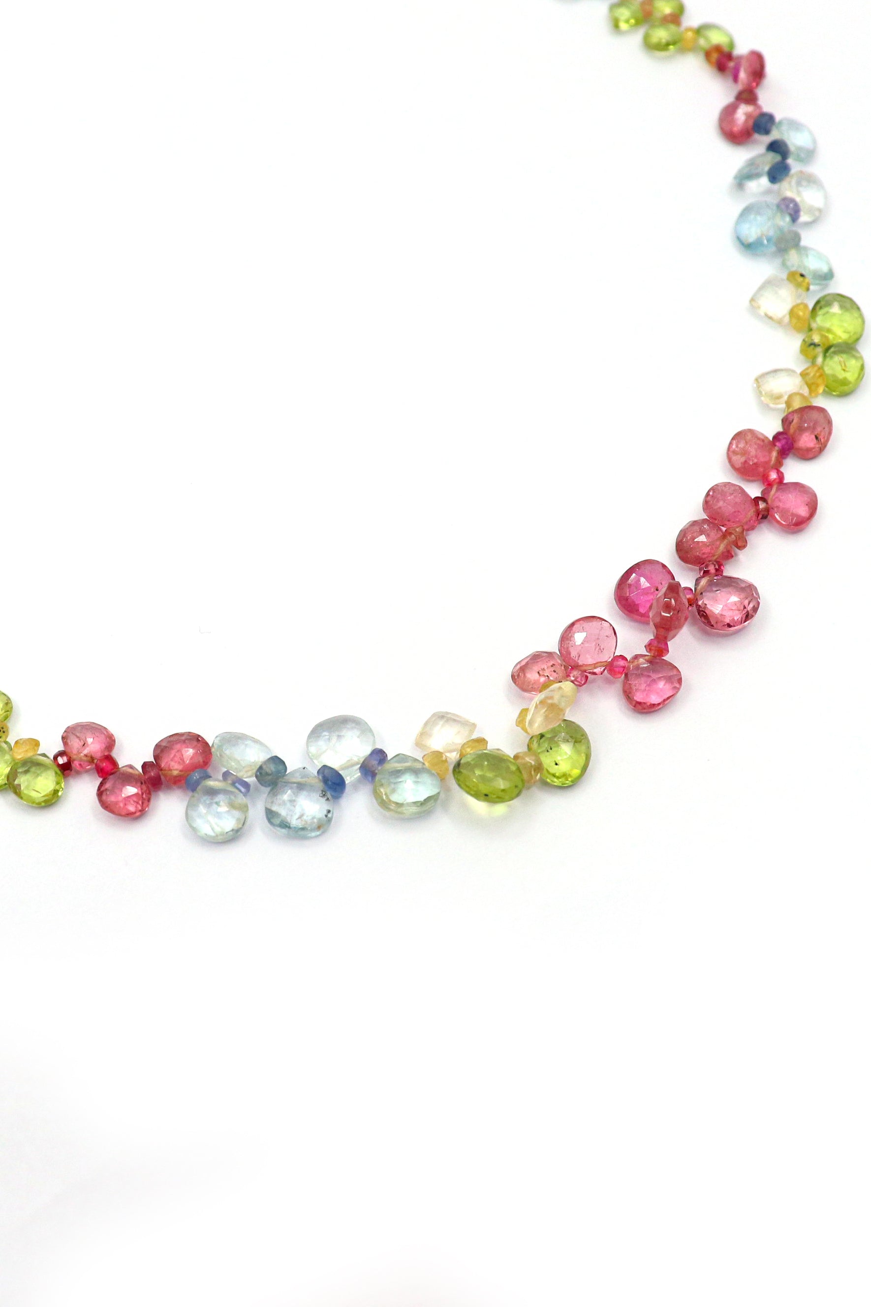 Adhya Necklace : Multi Sapphire Long Necklace - SurabhiJewels