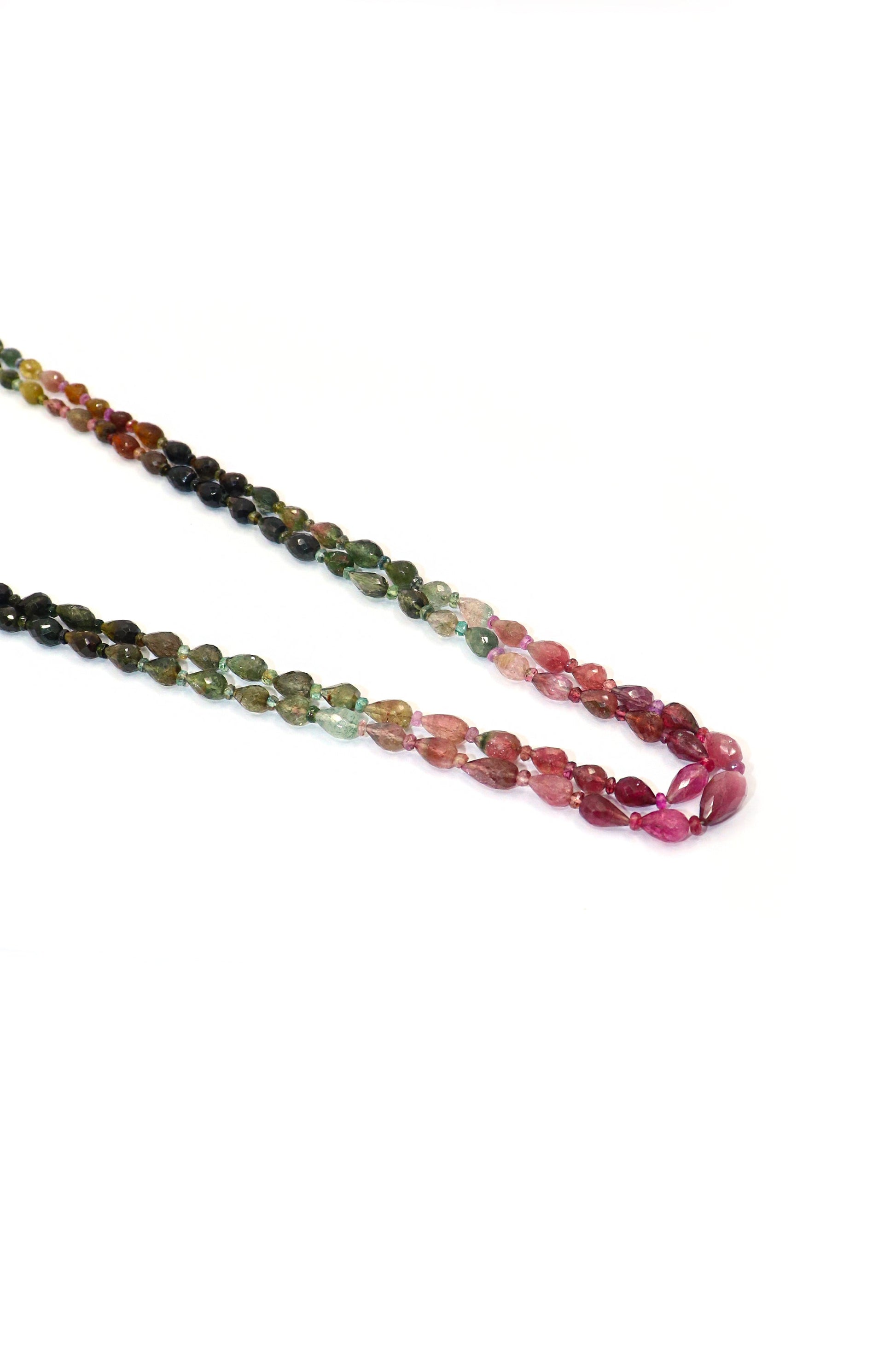 Deveshi Necklace : Tourmaline Gemstone Multi Layer Necklace - SurabhiJewels