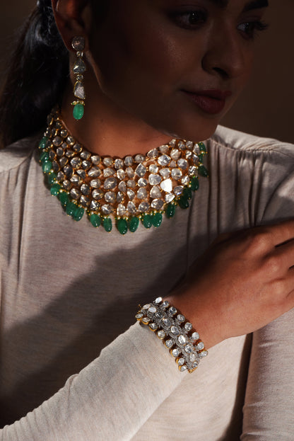 Era Uncut Diamond Necklace  - SurabhiJewels