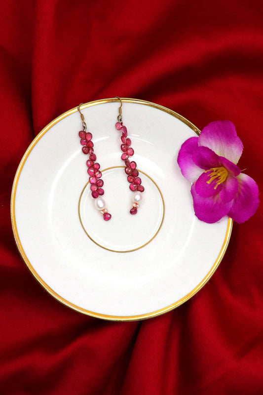 Exquisite Multi - Stone Earrings Essence of Evening Glamour - SurabhiJewels