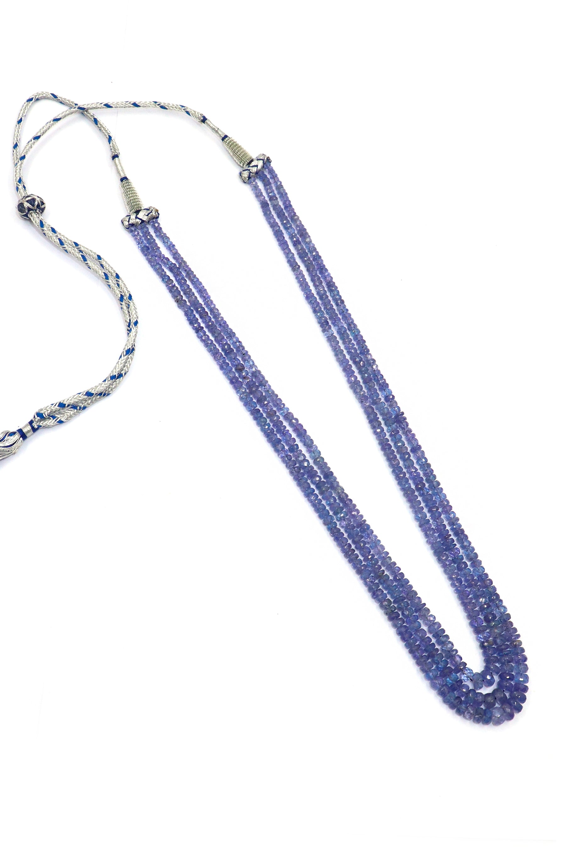 Gauri Necklace : Tanzanite Gemstone layered Necklace - SurabhiJewels