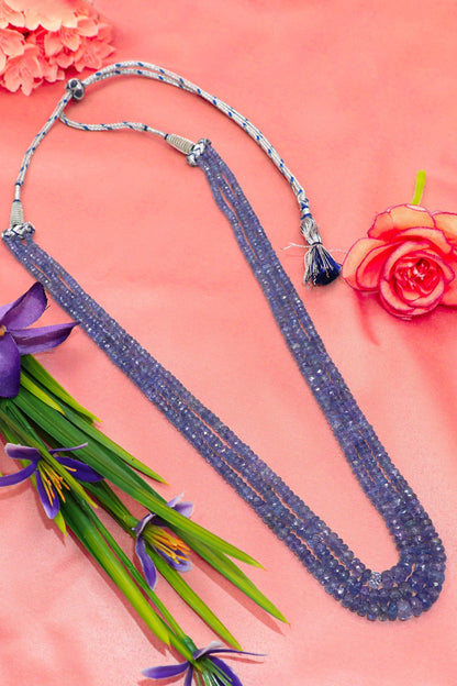 Gauri Necklace : Tanzanite Gemstone layered Necklace - SurabhiJewels