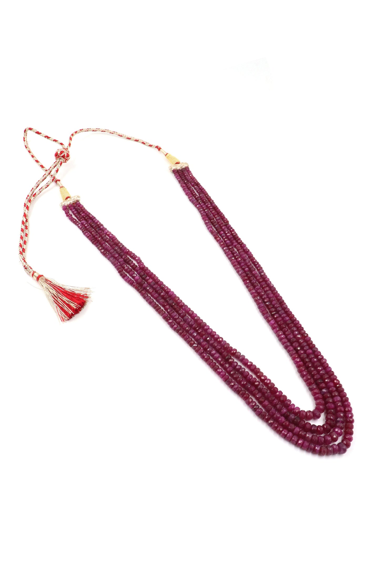 Gorvi Necklace : Layered Necklace with Ruby Gemstones Modern Fashion Necklace - SurabhiJewels