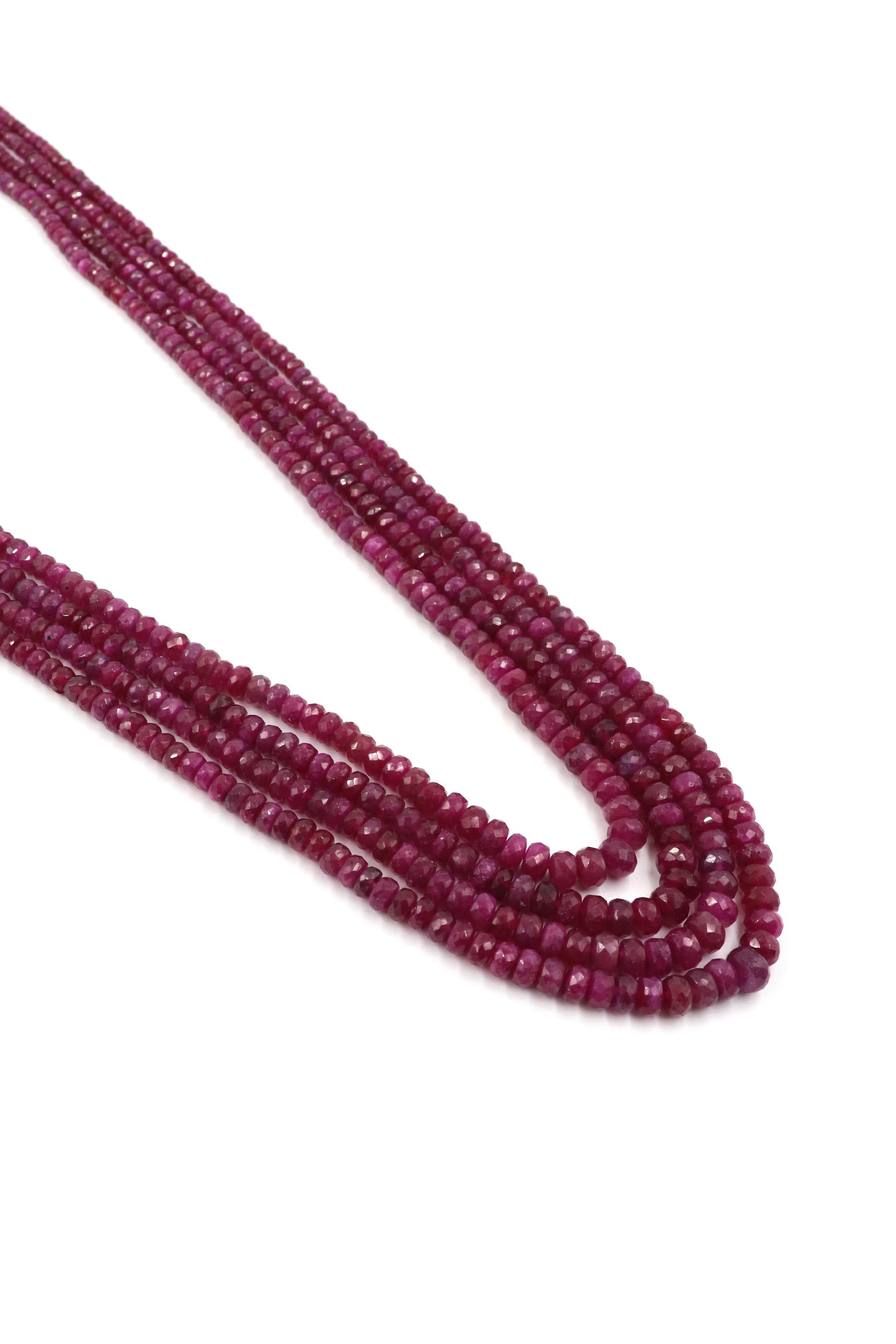 Gorvi Necklace : Layered Necklace with Ruby Gemstones Modern Fashion Necklace - SurabhiJewels