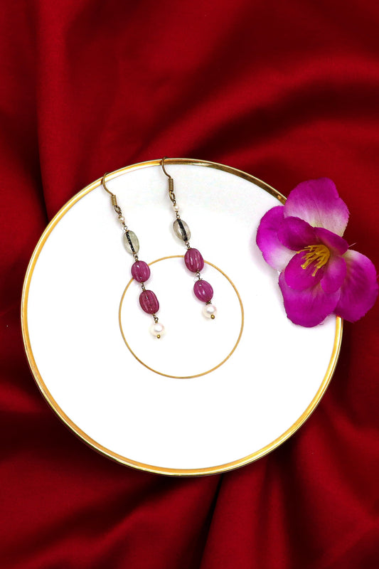 Handcrafted Earrings with Precious Gemstones and Intricate Detailing - SurabhiJewels