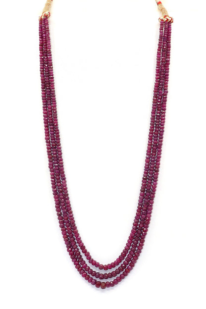 Kanya Necklace : Ruby Gemstone String Necklace - SurabhiJewels