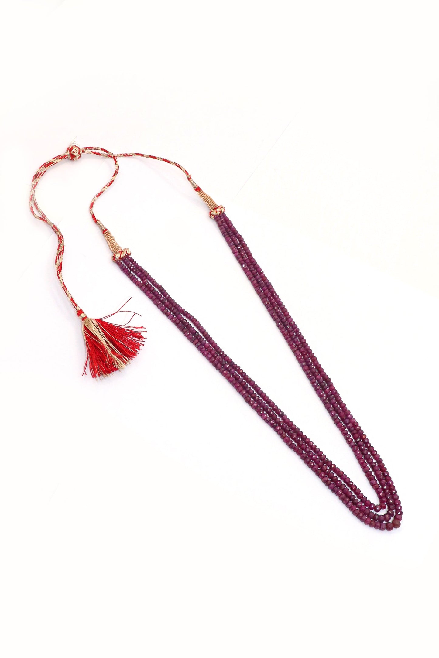 Kanya Necklace : Ruby Gemstone String Necklace - SurabhiJewels