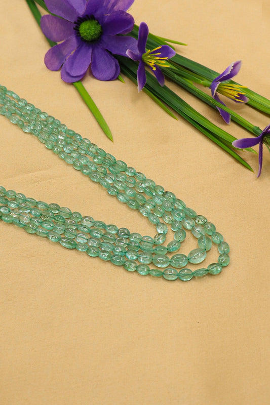 Lalita Necklace : Emerald Gemstone Double Layer Necklace For Any Occasion - SurabhiJewels