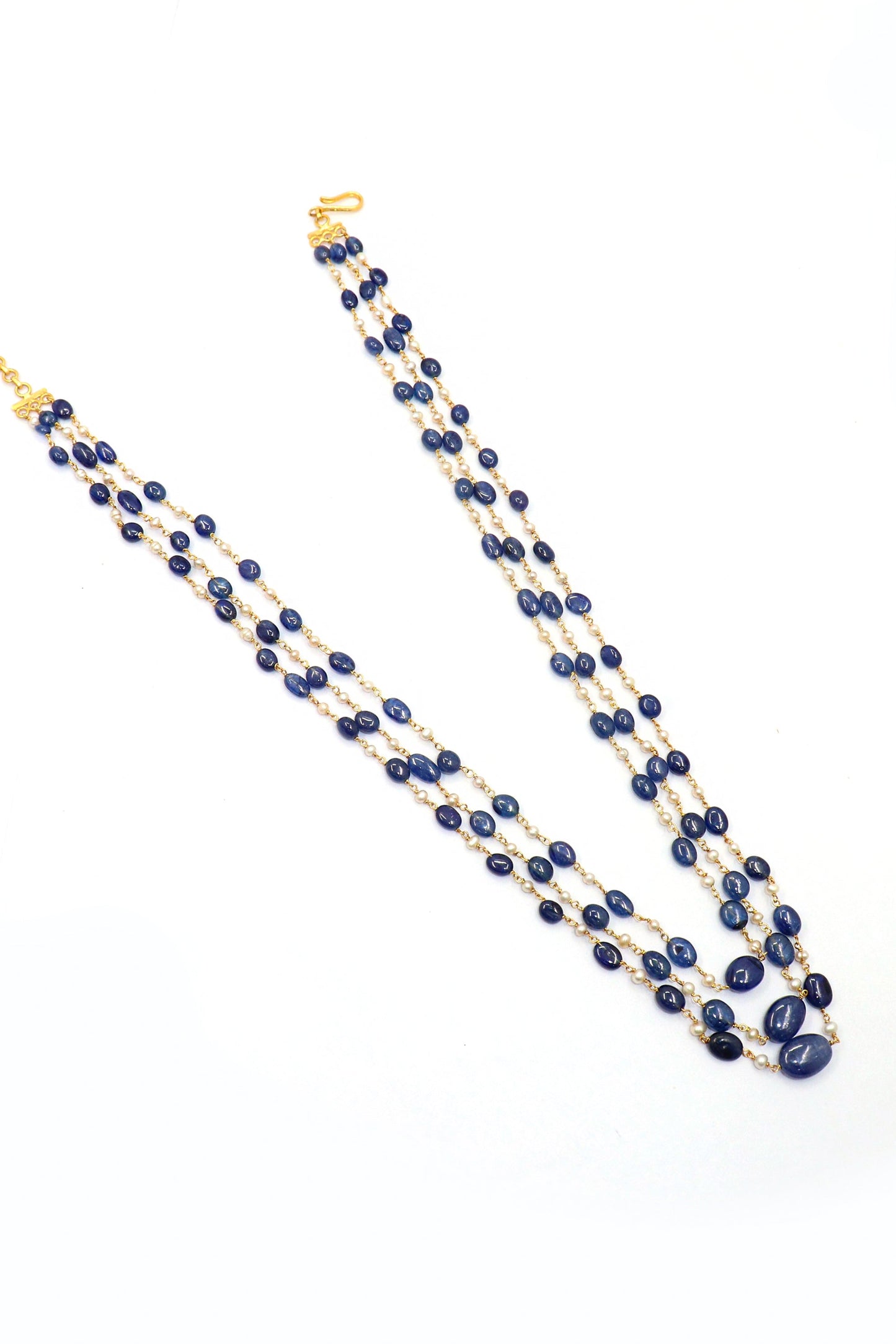 Mohini Necklace : Witty Tanzanite, South SEA Pearl Necklace - SurabhiJewels