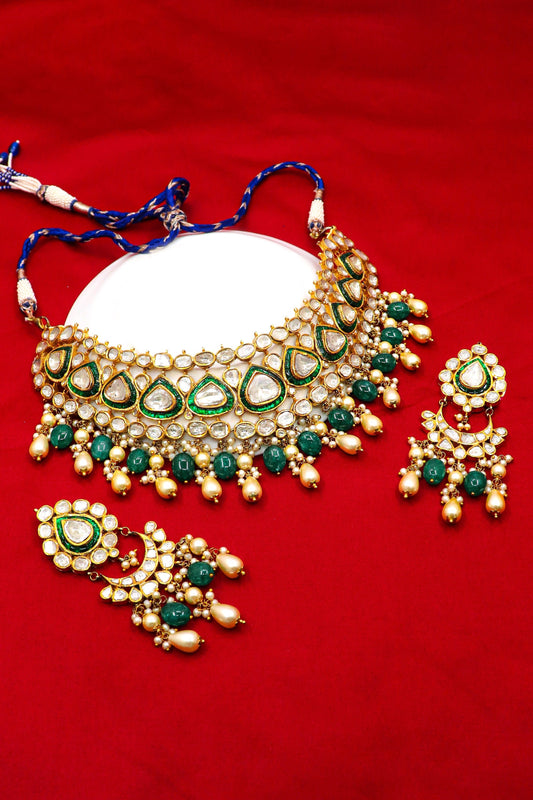 Naina Bai Necklace : Glamorous Necklaces Elevate Precious Gems Choker Necklace Jewelry - SurabhiJewels