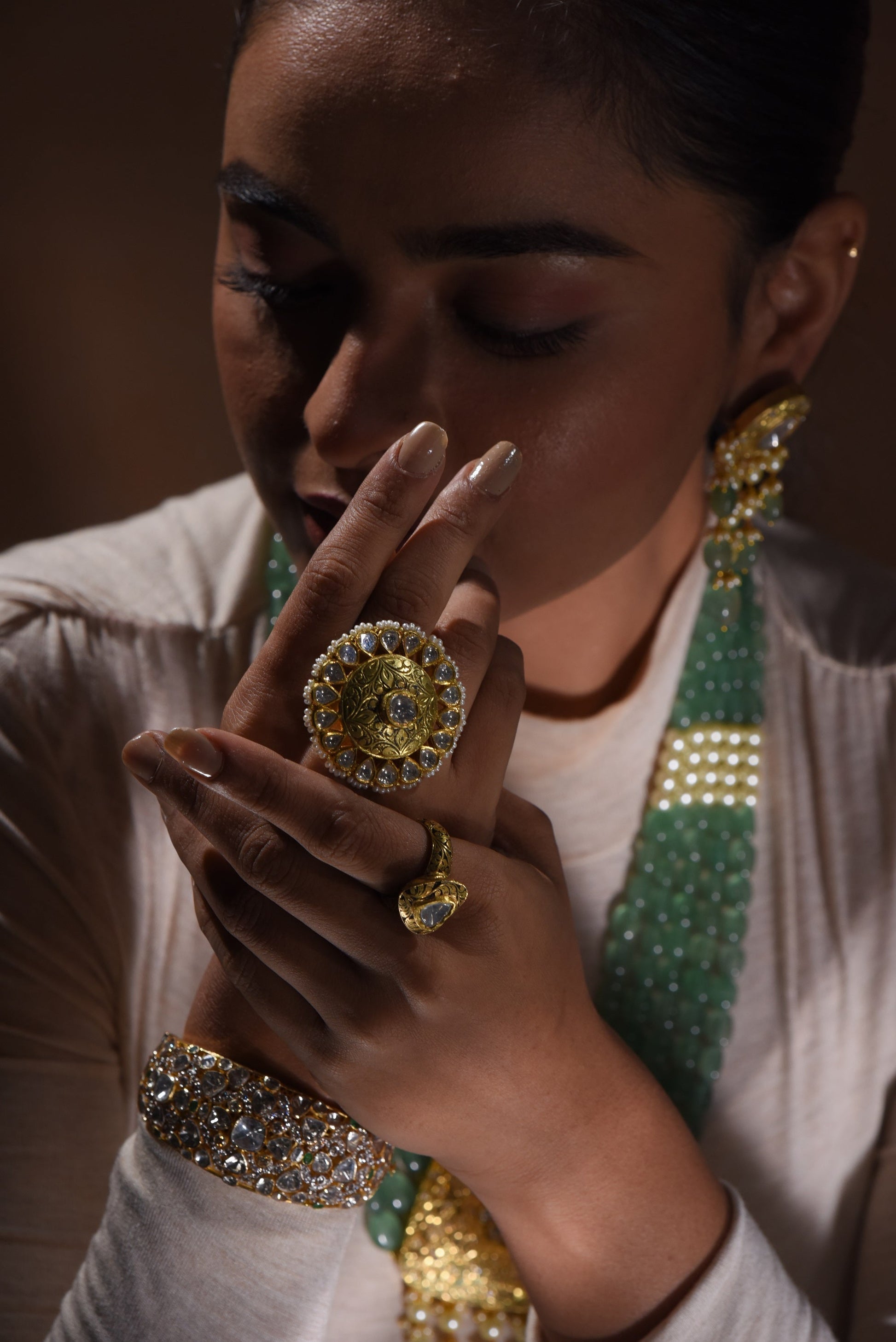 Partash Gold Ring - SurabhiJewels