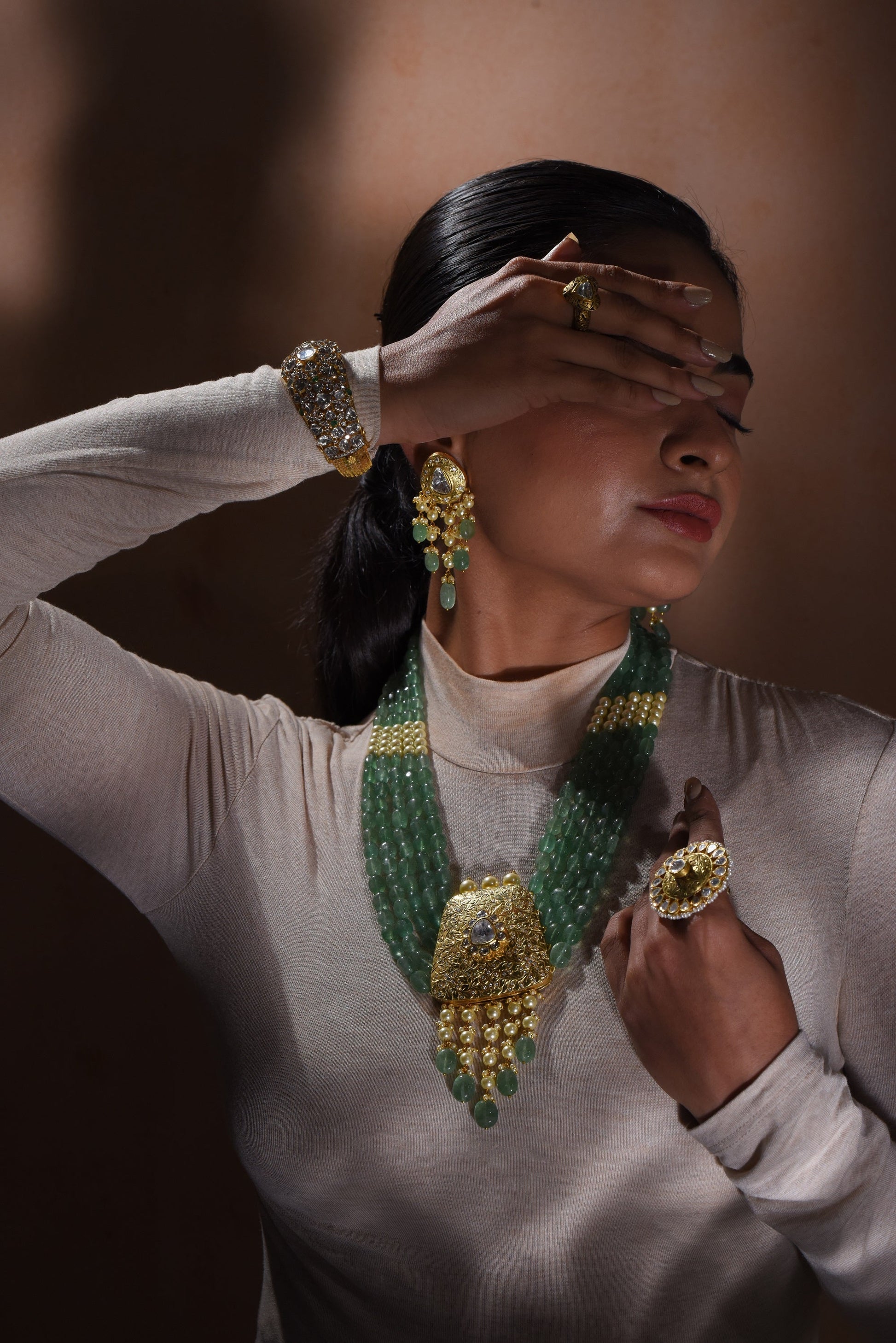 Partash Gold Ring - SurabhiJewels