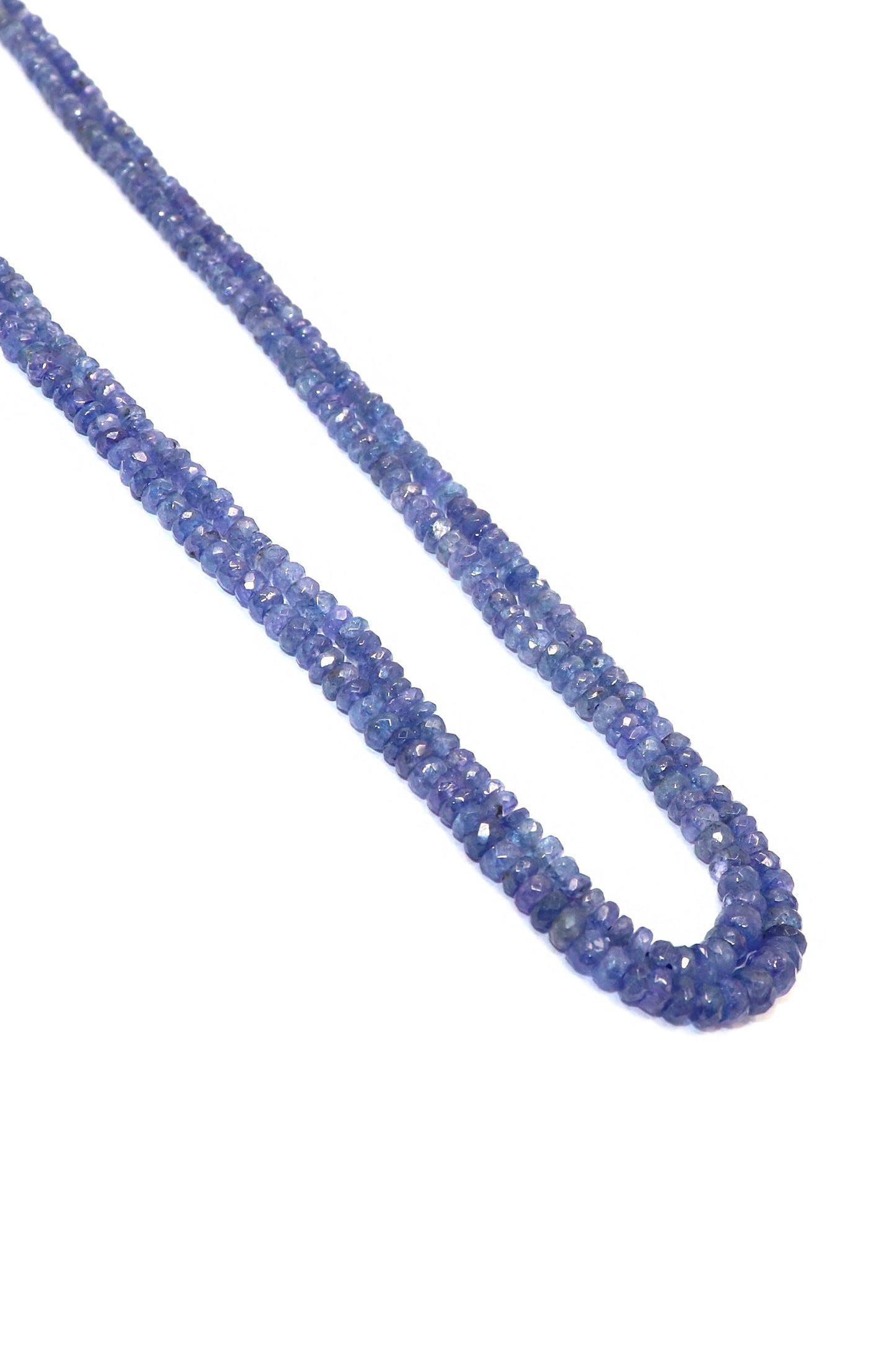 Pavani Necklace : Tanzanite Gemstone Two Layer Necklace - SurabhiJewels