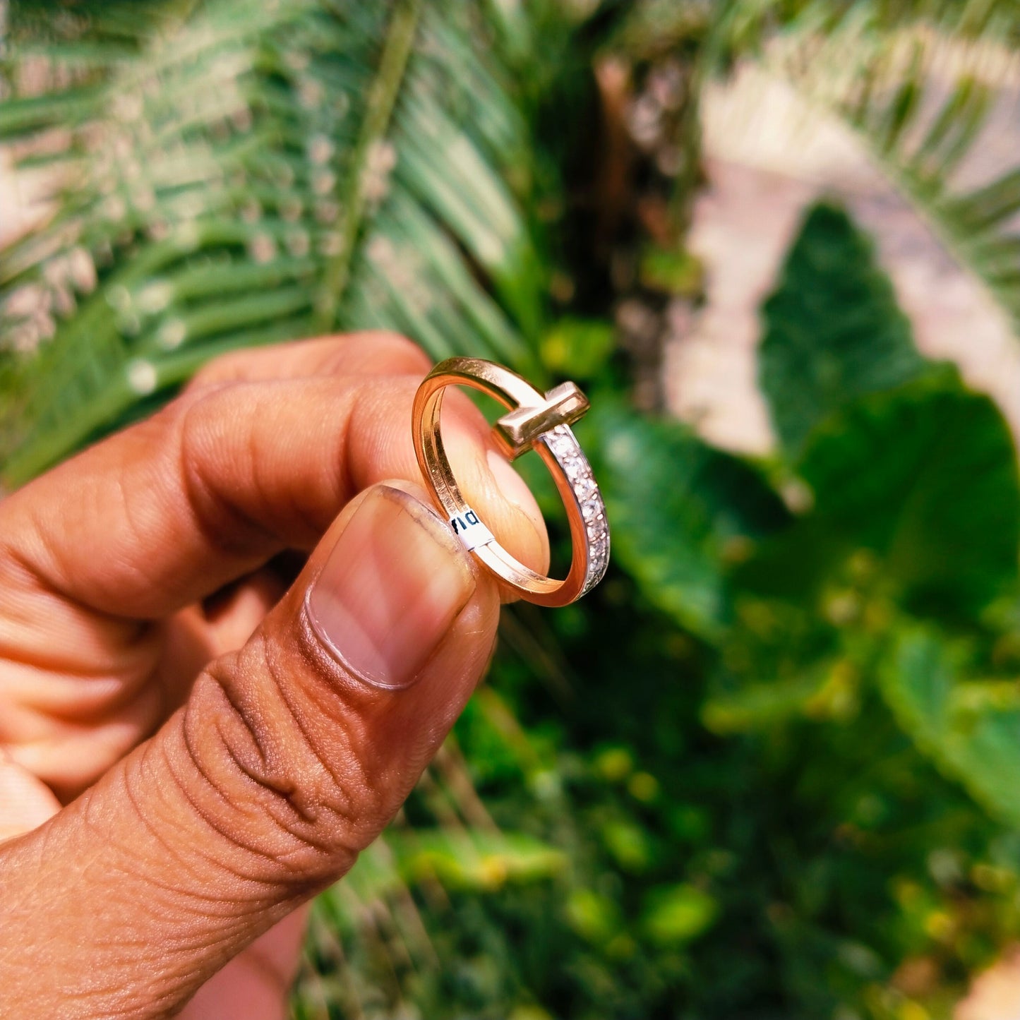 Rose gold diamond ring - SurabhiJewels