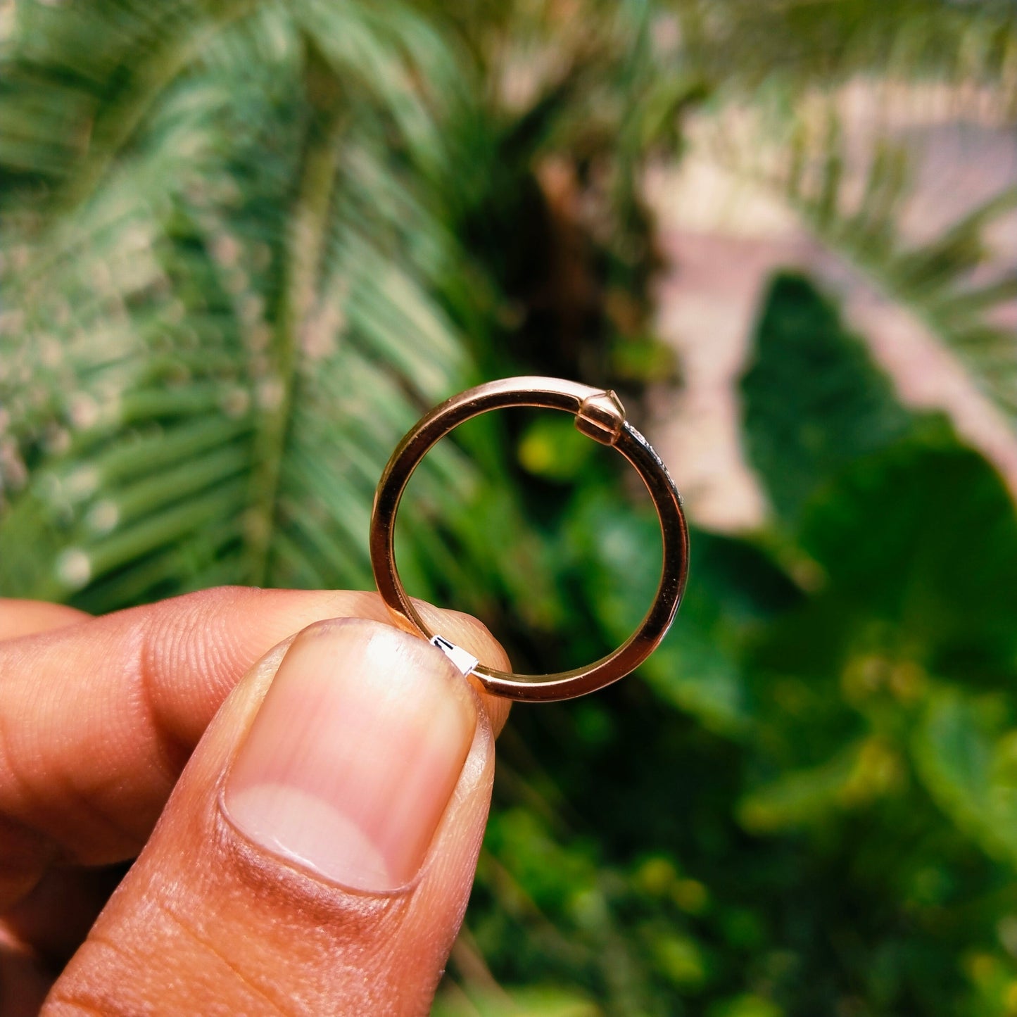 Rose gold diamond ring - SurabhiJewels