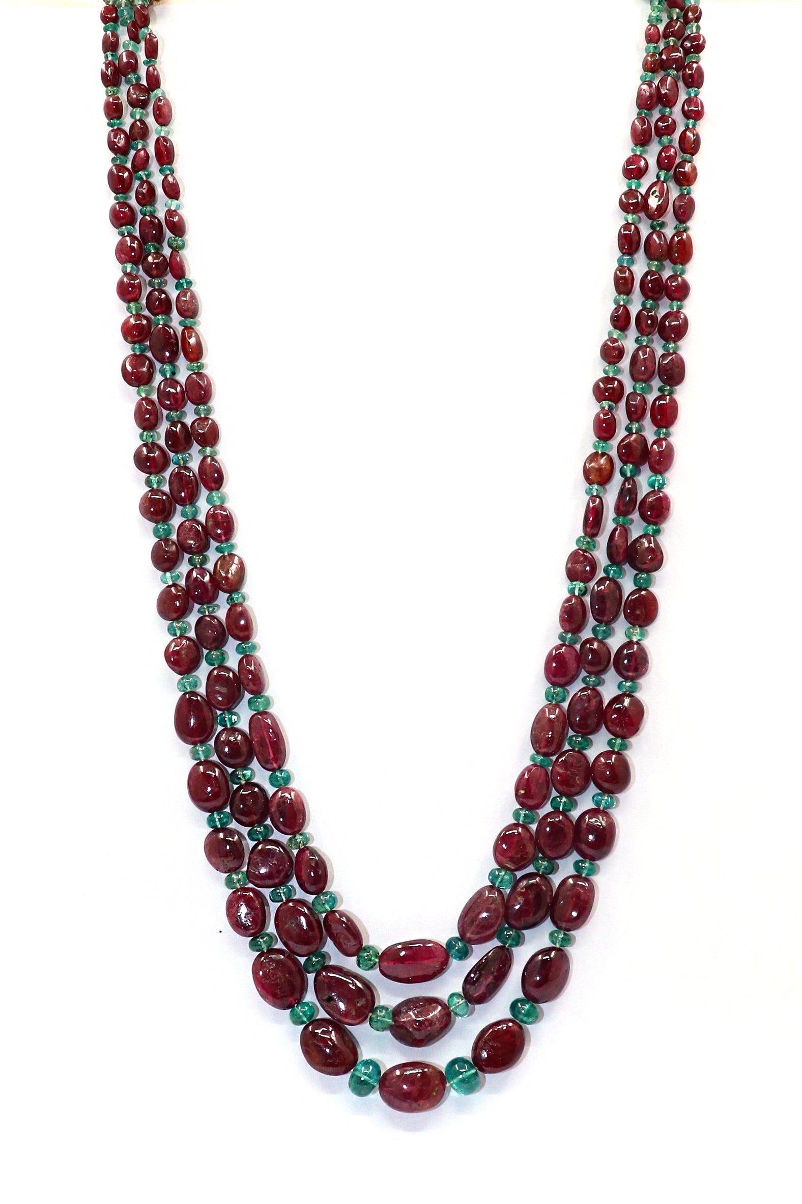 Rupavati Necklace : Emerald , Ruby Gemstone Magic Layering Necklaces for Every Occasion - SurabhiJewels