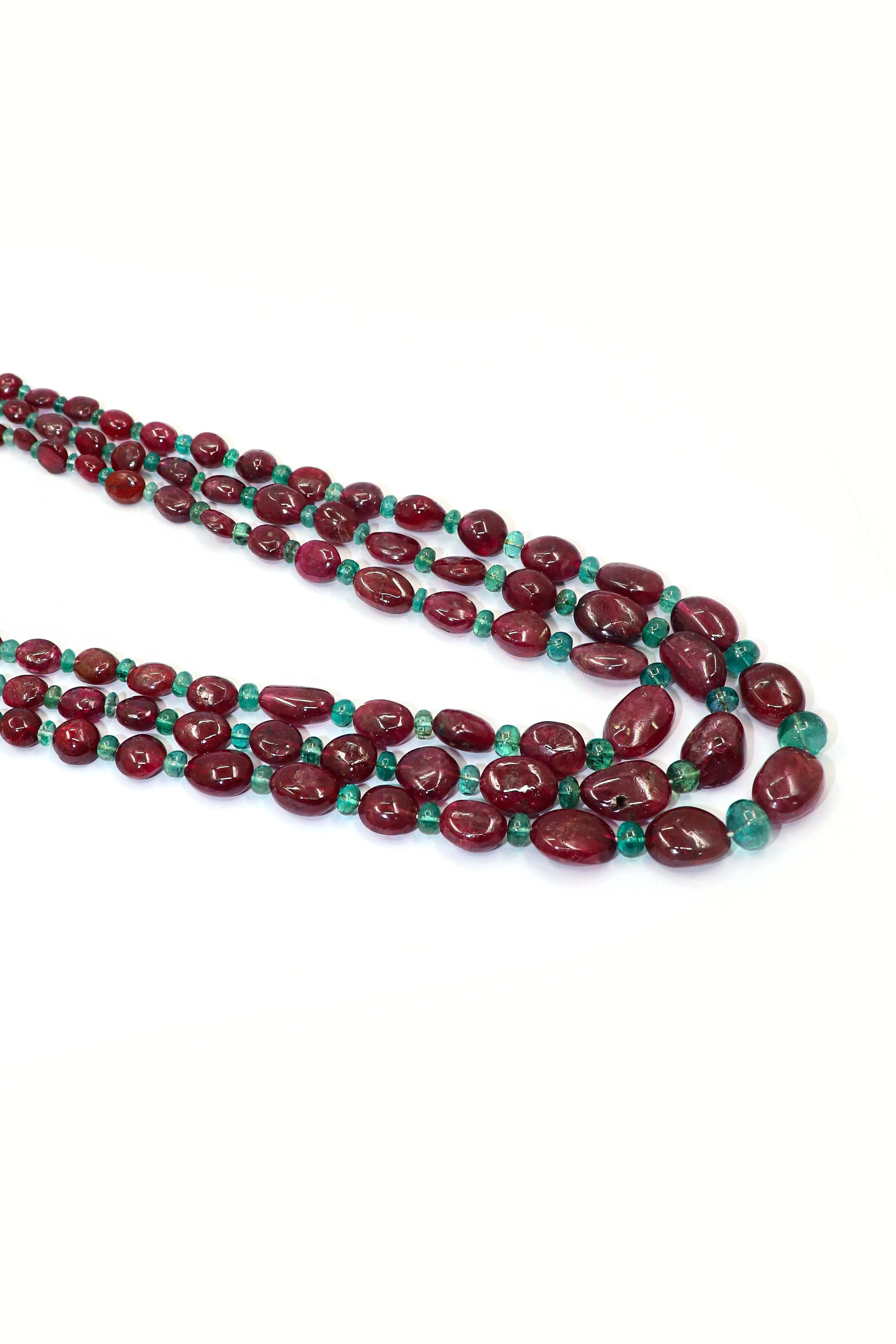 Rupavati Necklace : Emerald , Ruby Gemstone Magic Layering Necklaces for Every Occasion - SurabhiJewels