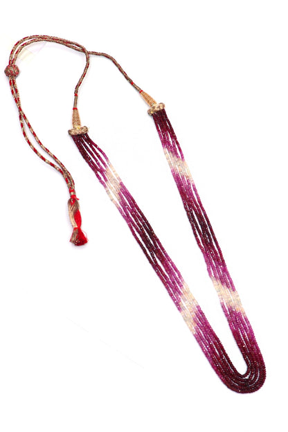 Sharda Necklace : Ruby Gemstone Style Layering Necklaces - SurabhiJewels