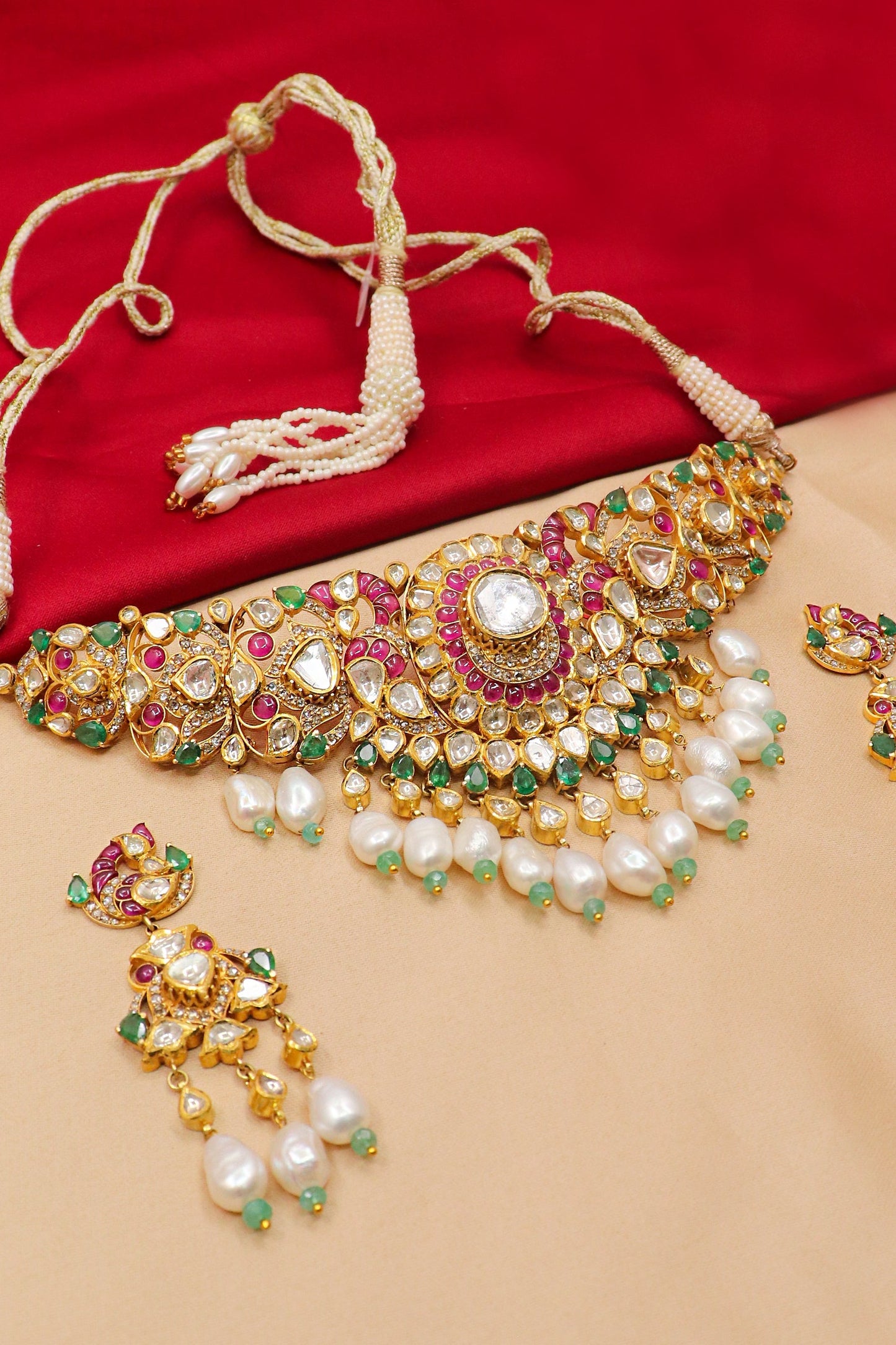 Shubhangi Necklace : Signature Necklaces of Iconic and Trend - Setting Designs Choker - SurabhiJewels