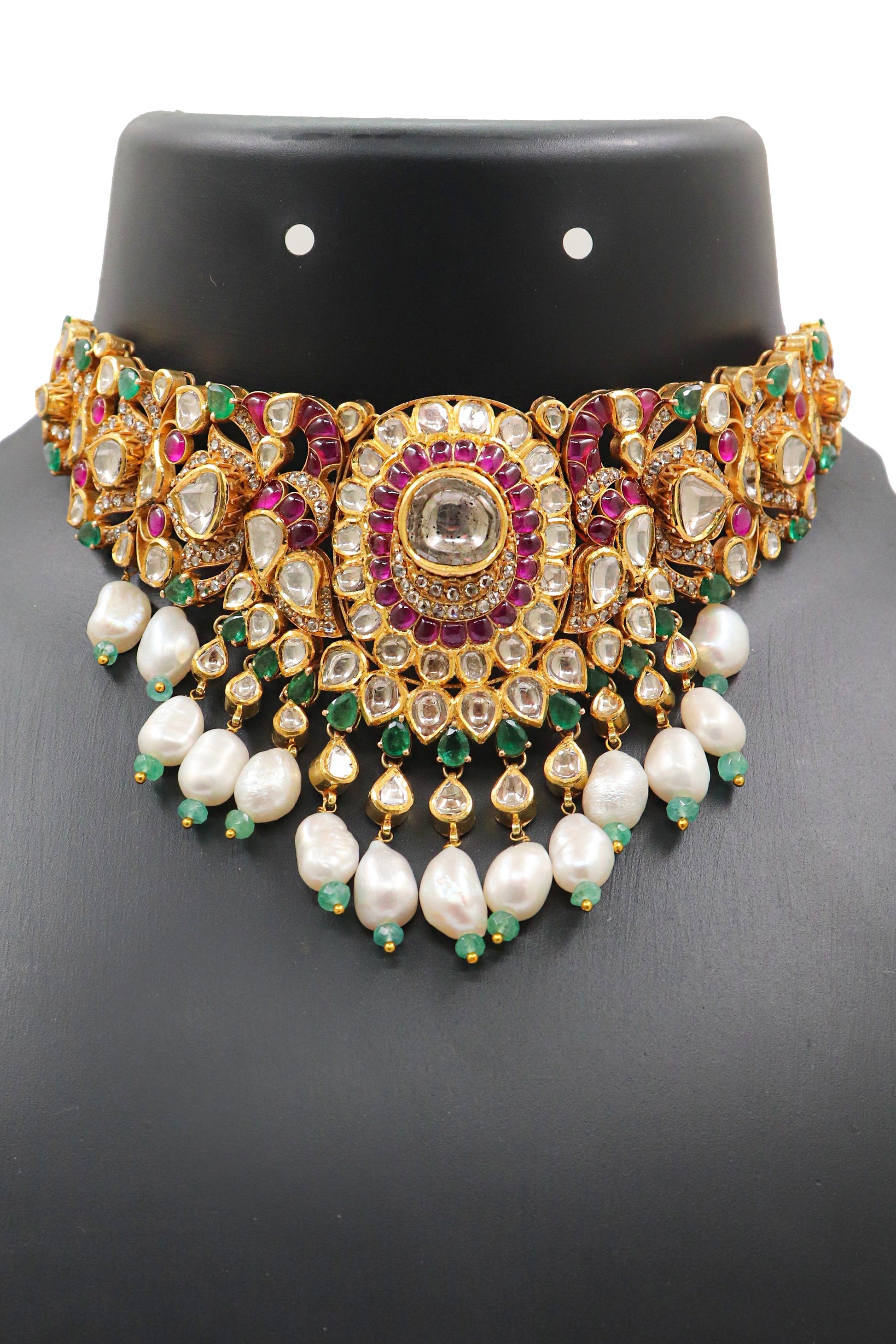 Shubhangi Necklace : Signature Necklaces of Iconic and Trend - Setting Designs Choker - SurabhiJewels