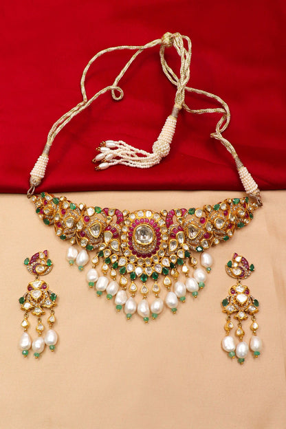 Shubhangi Necklace : Signature Necklaces of Iconic and Trend - Setting Designs Choker - SurabhiJewels