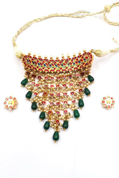 Sundar Kanwar Necklace : Artisan Necklaces Beautifully Crafted Pieces Layer CHOKER NECKLACE - SurabhiJewels