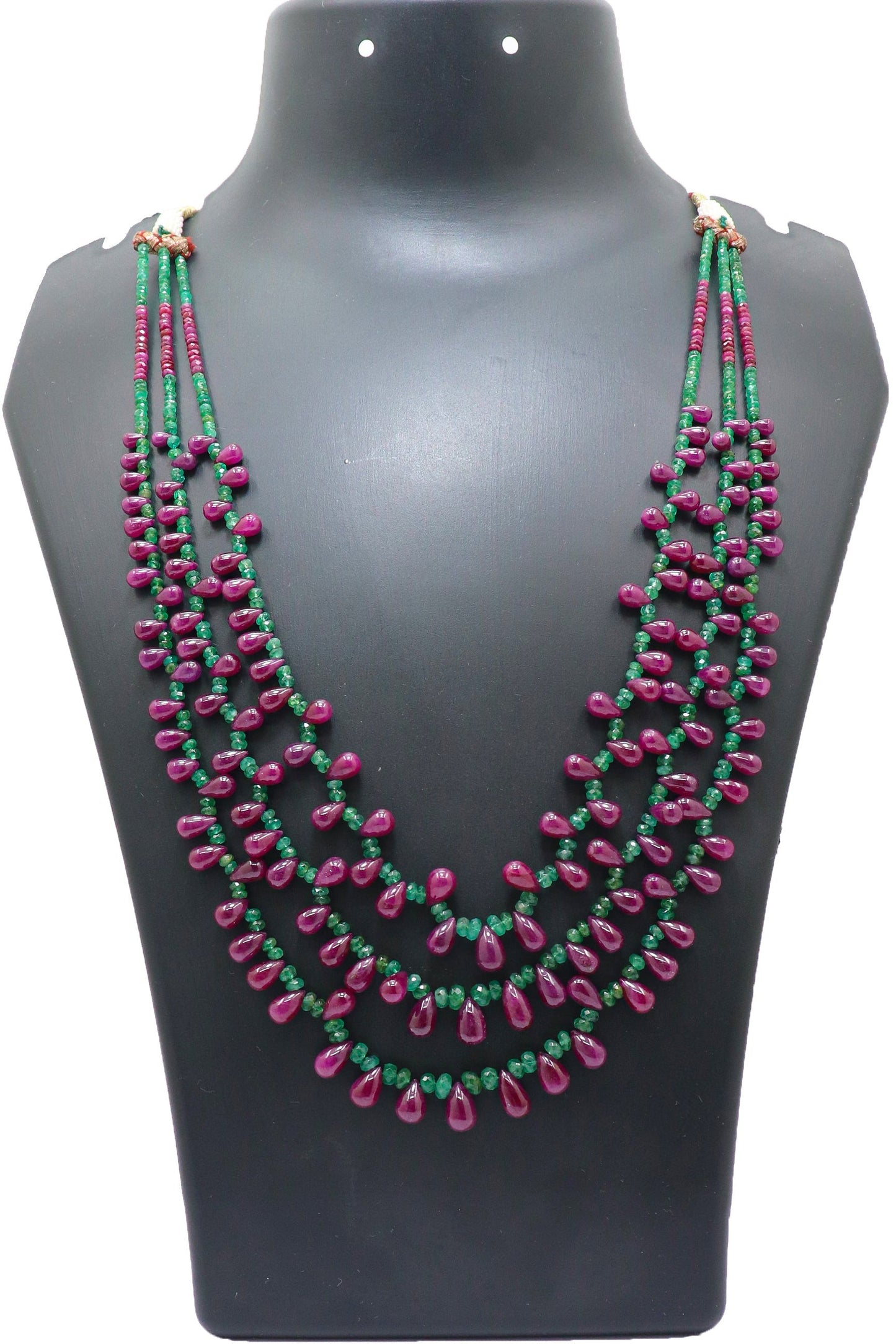 Sundari Necklace - RUBY - EMERALD Royal Necklace - SurabhiJewels