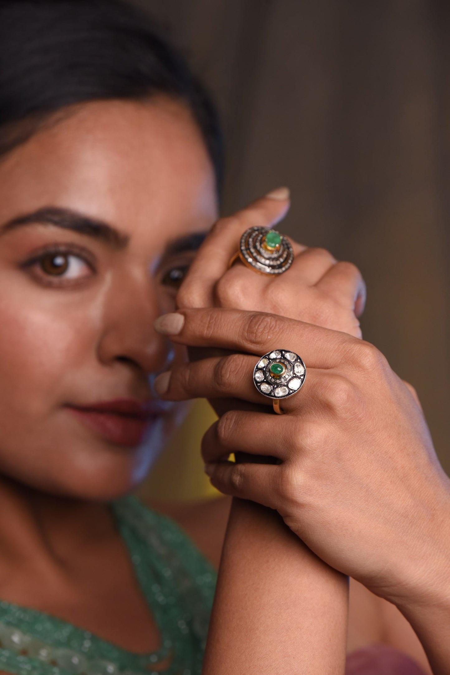 Victorian Emerald Ring - SurabhiJewels